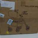Foldable Rollator Walkers for Seniors with Seat,4 Wheel Rolling Walker