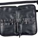 Makeup Brush Bag for Women 24 Tube Capacity Pu Cosmetic Waist Bag Travel-friendly Compact Portable