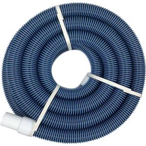 30 Foot Heavy Duty In Ground Pool Vacuum Hose, 1.5" Swivel Cuff, Blue, Polyethylene (PE) Material, 1.5" x 30 Ft, Strong, Durable, Corrosion-Resistant, Above Ground and Inground Pools