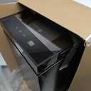 KingChii 16L Electric Cigar Humidors with Temperature Control System, Cigar Cabinet with Spanish Cedar Wood Shelves & Hygrometer, Gifts for Men (2 Layers 100 Capacity) (Black)