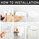 Sieral 30 Pcs Pegboard Organizer Accessories Kit Includes Peg Board Shelving Storage Basket Organizer Bins Hooks Loops Cup with Cup Holder for Garage Room Wall Attachments Tools(White, Silver)