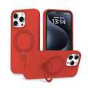 IAIYOXI Case for iPhone 13 Pro Case with Magnetic Invisible Stand - MagSafe Compatible, Military Drop Tested, Shockproof Silicone Cover for Women and Men (6.1", 2021) - iPhone 13 Pro, Red