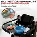 Baby High Chair Tray Compatible with Stokke Tripp Trapp V2+, Replacement Tray for Stokke High Chair, Smooth Surface & Strong Suction, BPA-Free & Dishwasher Safe, Toddlers 636 Months - Black