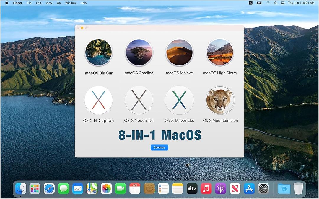 Bootable Big SurCatalinaMojaveHigh SierraEl CapitanYosemiteMavericksMountain-LionUSB Drive 3.2, Full Install/Upgrade/Downgrade