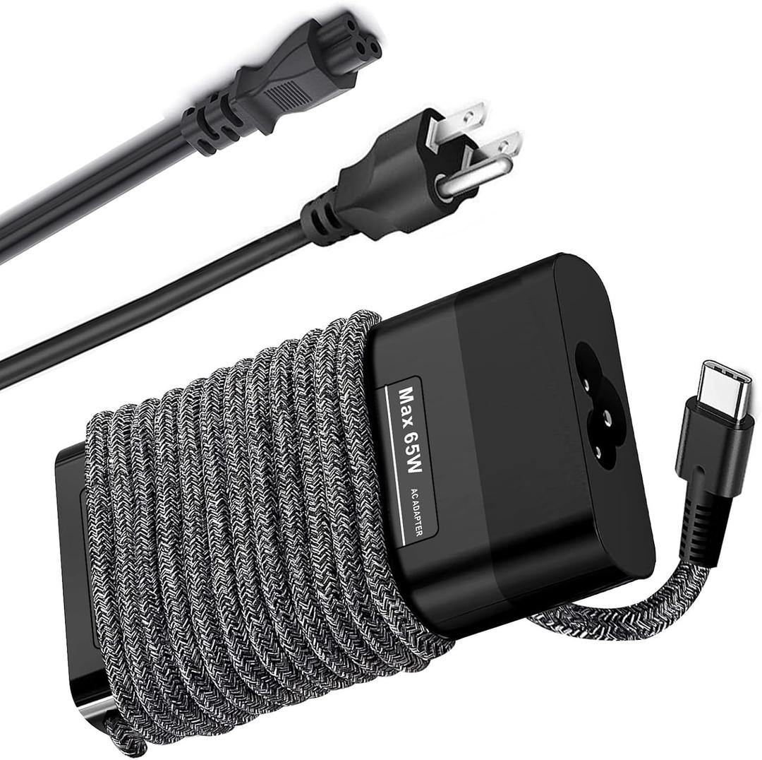 New Slim HP 65W USB C Laptop Charger for HP Envy x 360,HP Spectre x360,Elitebook x360,Chromebook x360,Elite x2,Pavilion x2, Envy x2 Type C Fast Travel Power Adapter