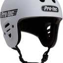 Pro-Tec Full Cut Certified Skateboard Helmet, Ideal for Skateboarding, Bicycling, BMX and Roller Skating, Medium– White Matte