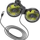Usb Car Fan Backseat Cooling Fan for Vehicle Compact Design Powerful Airflow for Travel Camping and Car Interior Use