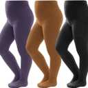 vanberfia Warm Tights for Baby Girl: Winter Cotton Cable Knit Stocking - Thick Toddler Legging for Various Occasions (8-10 Years, Cll17084)