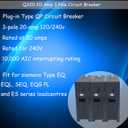 Q320 Circuit Breaker, 3 Pole 20-Amp, 120/240v, Fit for Siemens Type EQ, EQL, SEQ, EQG, PL and ES Series loadcentres.Plug-in Standard Circuit Breaker,Thermal Magnetic Protection