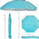 7ft Portable Beach Umbrella Heavy Duty Shade Umbrella, Light Green