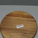 Round Wood Tray, Acacia Wooden Decorative Serving Tray for Coffee Table and Home Decor, Wooden Appetizer Charcuterie Board for Kitchen Countertop (13.8 inch)