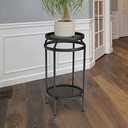 Panacea Products 102226 20 in. Double Plant Stand Black (Missing Bottom Layer)
