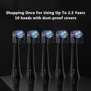 Replacement Toothbrush Heads Compatible with Oral-B iO 3/4/5/6/7/8/9/10 Series Ultimate Clean Electric Toothbrush,for Oral-B iO Electric Toothbrush,12 Pack (Black, Medium)