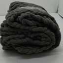 SUNYRISY Chunky Knit Blanket Throw, Luxury Soft Cozy Chenille Throw Blanket, Large Throw Bed Blanket for Couch, Sofa, Home Decor, Gift - Machine Washable (Dark Gray 40x50 in)