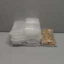 100 Pcs Small Clear Vials Spice Mini Jars with Lids Mini Glass Bottles with Screw Aluminum Metal Caps Tiny Jars Sample Containers for Powder Cream Cosmetic Jewelry Wedding (20 ml,Gold Caps)