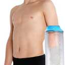 Kids Cast Covers for Shower Arm Waterproof,Soft comfortable Teens Bandage Protector for Broken Hand,Wrist, Finger,Elbow,Sleeves Protector Bag for Youth/Toddler Showering Cilld in Bath to Keep Wounds Dry(Half Arm)