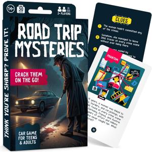 WELL BALANCED Road Trip Mysteries - Car Game for Adults & Teens, Road Trip Travel Essentials