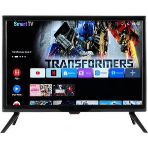 19 Inch Small Smart TV HD 900P LED, Flat Screen Smart Television with ATSC Tuner/HDMI/USB/AV for Kitchen, RV, Camper, Home & Bedroom or On-The-Go Entertainment