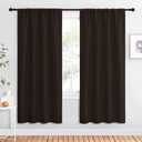 NICETOWN Blackout Curtains for Living Curtains, Toffee Brown, 2 Panels, 42 by 72, Room Darkening Window Curtain Panels, Easy-Care Solid Thermal Insulated Draperies/Drapes for Daughter Room