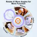 ZHK 360 Rotatable Ring for iPhone 16 Case Magnetic, [Military Grade Drop Proof] [Translucent Frosted Back Panel] Slim Non-Slip Matte Phone Case for iPhone 16 6.1'', Light Purple