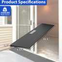 0.6" Rise Threshold Ramp for Doorways, 35.5" Wide Rubber Ramp for Wheelchairs, Walkers & Scooters, Cut-to-Fit Angled Entry Mat Ramp for Safer Home Access for Seniors & Kids