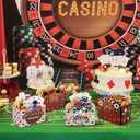 20Pcs Casino-Themed Disposable Paper Food Trays Chips Candy Hot Dogs Popcorn Snack Bowls Las Vegas Birthday Party Supplies