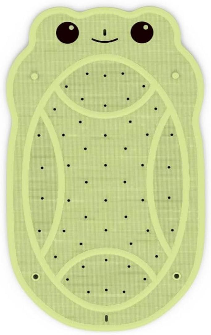 Bath Mat for Tub Non Slip Baby, 30"x18" Bathtub Mat Non Slip Kids, Shower Mat Natural Rubber no Odors, Textured Surface and Strong Suction Cups for Double Anti-Slip, Easy to Clean, Green