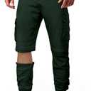 GINGTTO Mens Outdoor Hiking Convertible Pants Slim Fit Stretch Cargo Joggers Lightweight Work Pants for Men