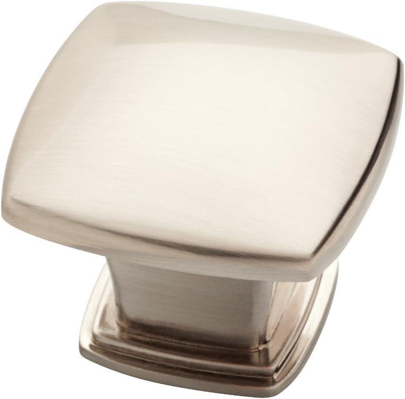 Franklin Brass Soft Square (10-Pack) Cabinet Knobs | Satin Nickel Handles for Dresser Furniture Drawers/Kitchen/Door/Bathroom | 1-1/5" P35596K-SN-B (1-1/5 in (30 mm))