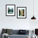 16x20 Picture Frame Set of 2 with Plexiglass, Black Poster Frame Display 11x14 Picture with Mat or 16 x 20 Without Mat, Wood Photo Frame for Horizontal or Vertical Wall Mounting