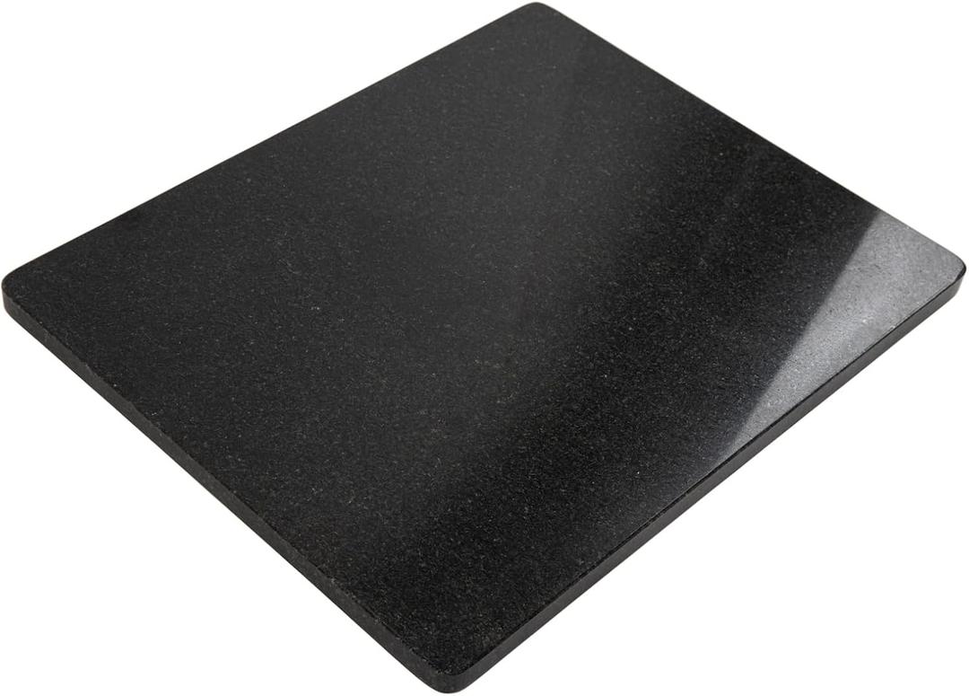 Lovdeco Granite Black Cutting Board, Pastry Board For Kitchen, Large Black Marble Slab Gift With Non-Slip Feets, 16x20 Inch, 1 Piece