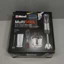 Mueller Multistick 5-in-1 Immersion Blender Handheld, 12 Speed Hand Mixer - Turbo Boost, Heaviest Duty Copper Motor, Titanium Blades Hand Blender, Milk Frother Wand, Whisk, Beaker, Chopper, Grey (Gray)