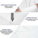 GFCC Stretch Spandex Table Cover White for 36 inch Round Table Fitted Tablecloth Linen Tablecloth Wedding Party Birthday Decor