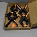 TOLESA Heavy Duty Spring Clamps 4 Inch 4 Pcs Large Wood Clamps with 30Lbs Powerful Clamping Force Deep Throat Nylon Clamps for Woodworking Photography Backdrop Household Use Cover Holding Wood Gluing