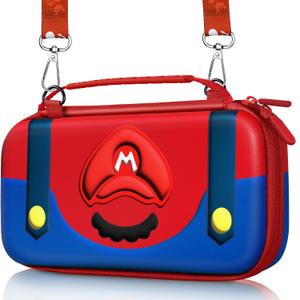 Gurgitat for Nintendo Switch 2 Carrying Case - Red Blue Cute Cool Design with Handle and Strap for Switch 2 2025 Travel Cases Portable Storage Carry Protective Hard Shell for Boys Teens Girls