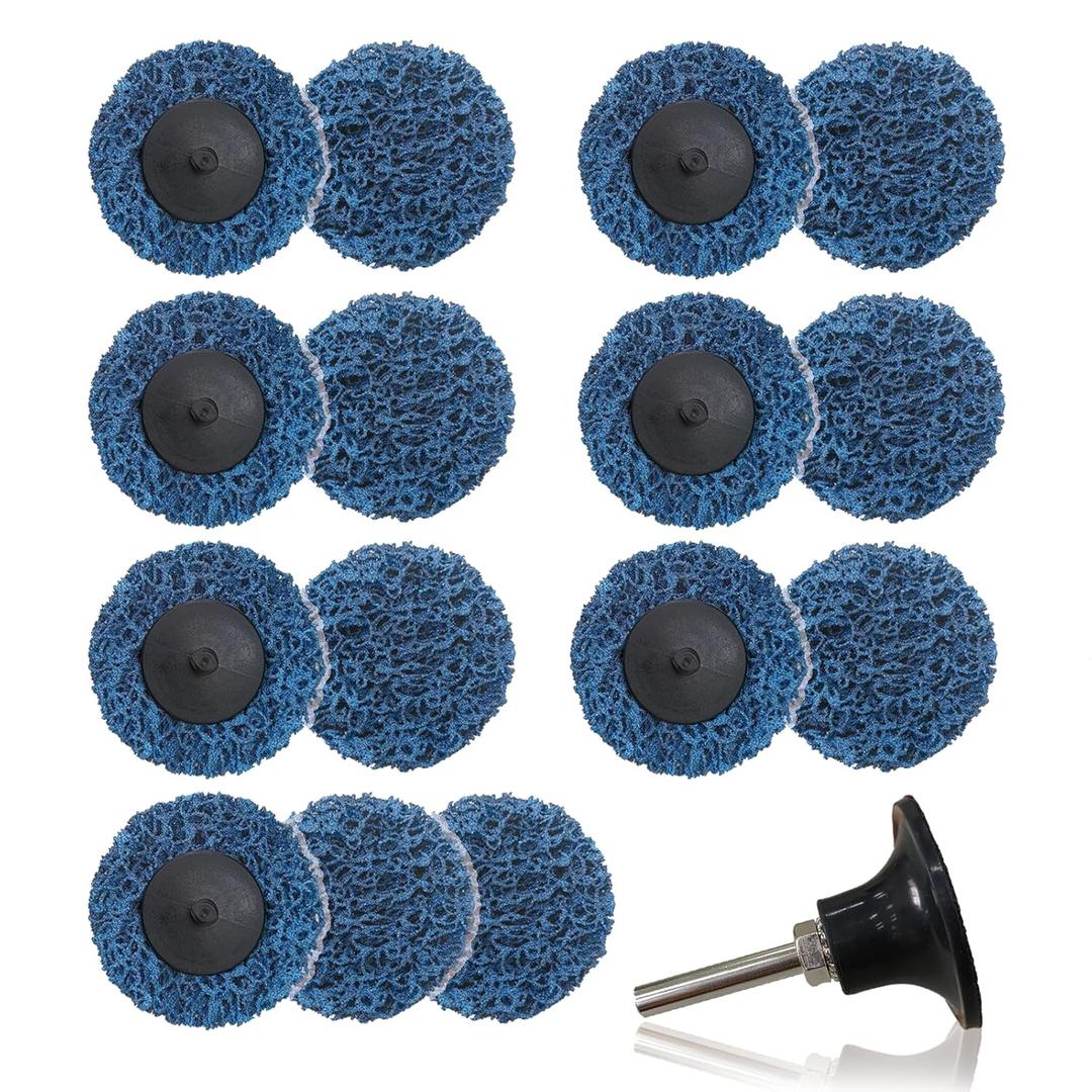 3'' Quick Change Easy Strip Discs - Rust & Paint Removal, Metal Surface Prep, Durable Abrasive for Die Grinders, 15-Pack