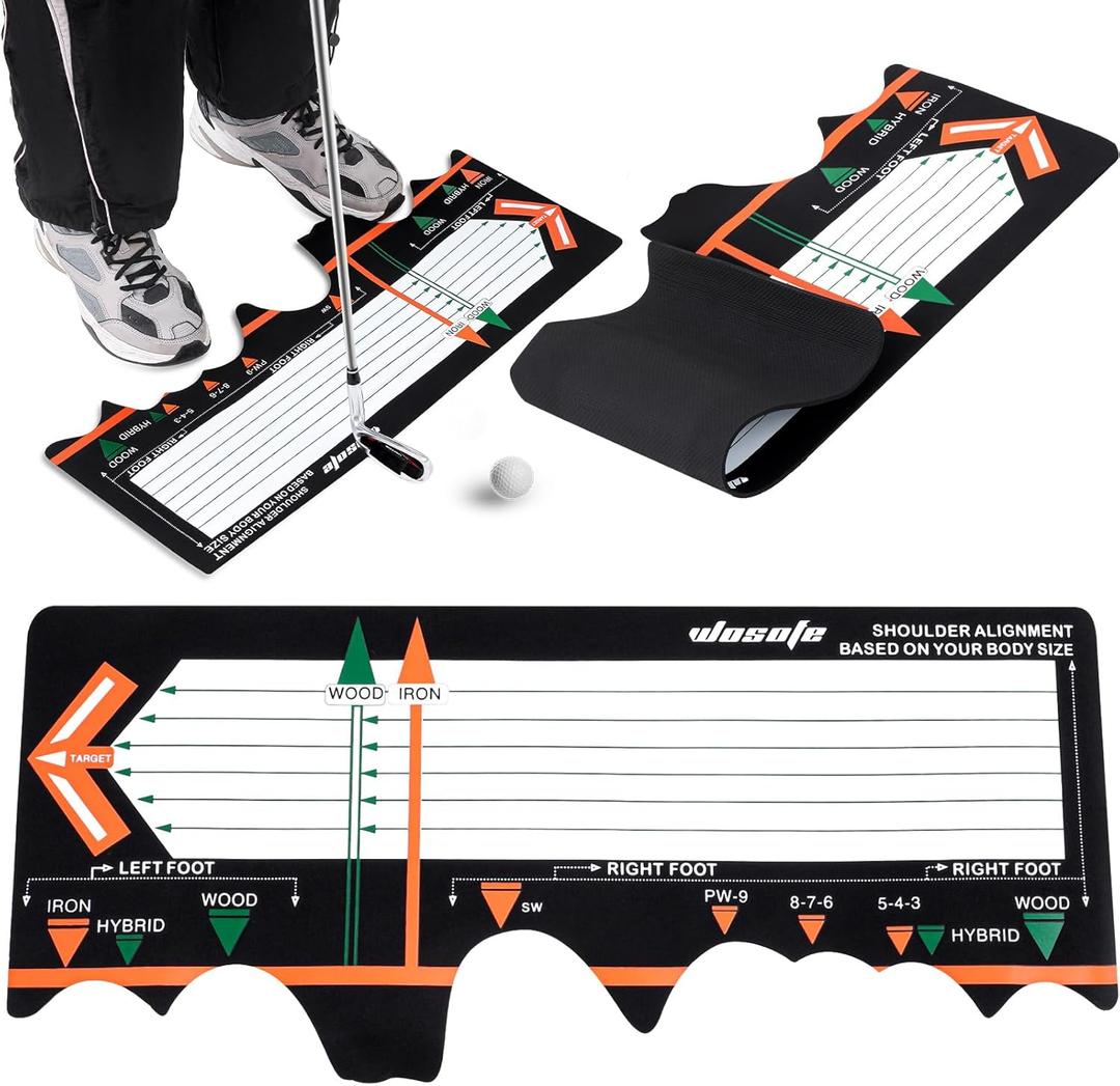 Golf Training Mat Practice Swing Mat Practice Equipment for Beginner Posture Assistance Entry Level Golf Stance Corrector Indoor Outdoor