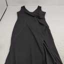 WOOSEA Women Sleeveless V Neck Split Evening Cocktail Long Dress (Black, XL)
