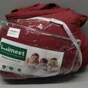 Full Size Comforter Sets - 7 Pieces Burgundy Bed in a Bag, Soft Lightweight Bedding Set, All Season Bed Set with Comforter, Flat Sheet, Fitted Sheet, Pillowcases & Pillow Shams