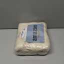 Boho Bathroom Rugs - Half Circle Cotton Mat with Crochet Insert and Tassels - Non-Slip Bohemian Rug for Bath, Bedroom or Entryway - Neutral Cream Decorative Rug - 42x22 Soft Machine Washable (Off-white)