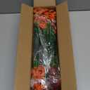 Geegoods Artificial Mum Flowers for Outdoors, 16 Bundles UV Resistant Faux Plastic Mum Flowers for Halloween Front Door Porch Patio Yard Balcony Decor (Mix Color)