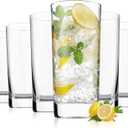 Highball Glasses Set of 6, 13oz Tall Drinking Glasses, Water Glass for Kitchen, Tom Collins Glasses, Mojito Glass Cups, Cocktail Glasses for Bar Glassware