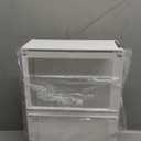 Harhana Printer Paper Holder Desk Organizer with Drawer, Stackable Desktop Storage Drawers 13.5 inch Wide - Pearl White (1 PC)