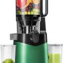 Slow Juicer Machines, 5.8" Feeding Chute For Fruits and Vegetables, High Juice Yield & Easy to Clean