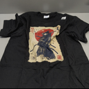 Vintage Japanese Art Anime Graphic Samurai cat Warrior T-Shirt, M