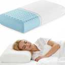 NEWBULIG Cooling Gel Memory Foam Pillow for Neck Pain Relief - Breathable Mesh with Washable Cover Standard Size Bed Pillows for Side & Back Sleepers, CertiPUR-US & Oeko-TEX Certified, 1 PCS, White