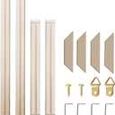 Texas Art DIY Wood Stretcher Bars for Canvas, Solid Wood Frame Kit, Easy to Assemble, Gallery Wrap for Oil Painting, Wall Posters, Customized Wooden Frame Kit for Diamond Painting, White, 20x30 Inch