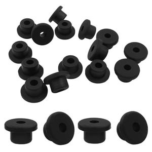 Hordion 10Pcs Rubber Grommets 5/8" Drill Hole, 1/4" ID Hole Grommet Seal Black Hole Plugs for Vinyl Tubing Wiring Hydroponic Irrigation Systems