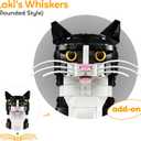 Whiskers for Lego 21349 Ideas Tuxedo or Lego 21376 Ideas Orange Cats Snap-in Accessory - Compatible with Model 21349 or 21376 (Whiskers Only, Not The Building Block Kit) (Classic Edition)