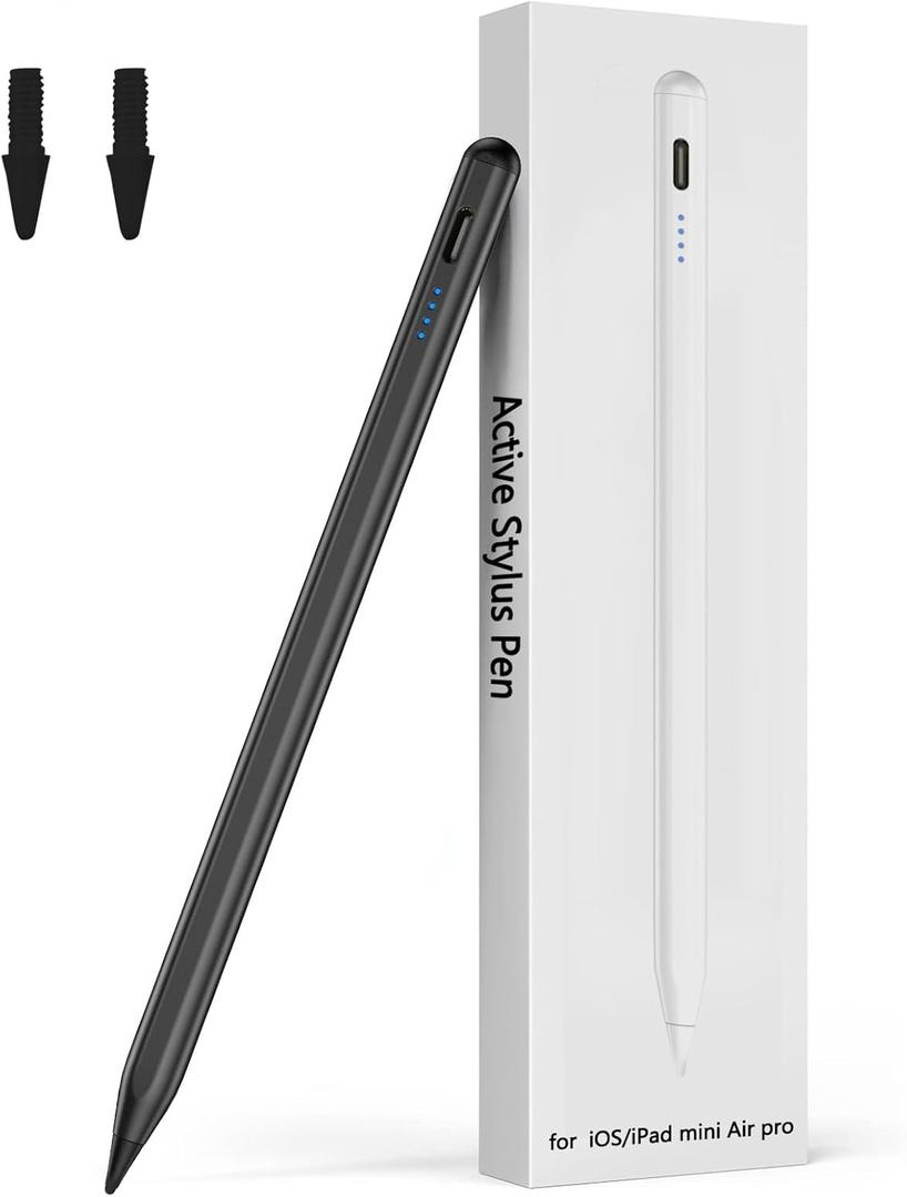 Pencil for Apple iPad A16 10th Generation | Stylus Pen for iPad 2025-2018 11th6th Gen, Pro 11"/12.9"/13" M4, Air 11"/13" M2/M3, Mini A17 Pro/6/5 | Palm Rejection - Black Pencil for Apple iPad A16 10th Generation | Stylus Pen for iPad 2025-2018 11th6th Gen, Pro 11"/12.9"/13" M4, Air 11"/13" M2/M3, Mini A17 Pro/6/5 | Palm Rejection - Black